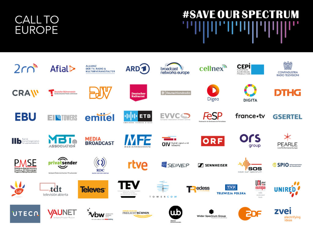 European broadcasting and cultural industry call to Europe to secure UHF broadcasting spectrum